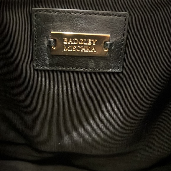 Badgley Mischka calf hair leather top handle tote handbag purse designer zebra - Picture 6 of 9